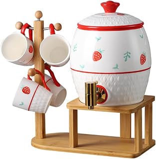 YQBUER Ceramic Hervidor de Agua fría Gran Capacidad Caleta fría con Juego de té de refrigerador de Verano (Color : C)