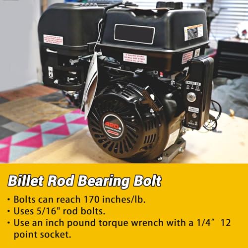 Image of Billet Rod Bearing Bolt with Feeler Gauge Set for Honda GX340 390 for Predator 420 Engine