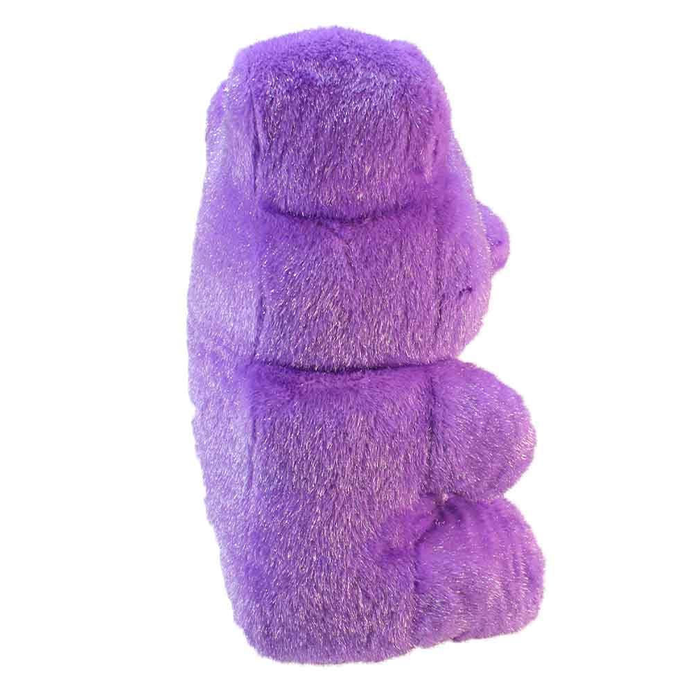 BEMIRO Glitzer Teddybär Plüschtier XXL 60 cm mit Aufhängeschlaufe (Lila) | Glänzende Oberfläche, Gesticktes Design, Blau, Grün oder Lila, Weich & Kuschelig, Langlebige Optik
