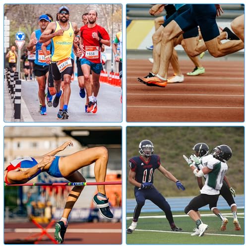 PATIKIL Espigões de sapato de 1/2 polegada, pacote com 50 pontas longas de aço para corrida em atlet