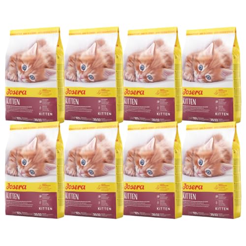 JOSERA Kitten (3 x 400 g) | Katzenfutter für eine optimale Entwicklung | Super Premium Trockenfutter für wachsende Katzen | 3er Pack