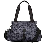  ARTSAC Larger Zip Top Flap Fronted Reef Fabric, Damen Schultertasche, Schwarz (Black), 380x280x250 cm (W x H L)
