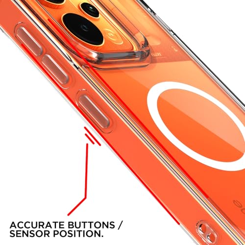 Image of Pikkme Back Cover for Realme P4 Power 5G Mag-Safe Shockproof PC + TPU Protective Case Magnetic Support Bumper Case (Transparent Mag-Safe)