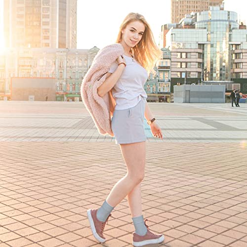 Image of FGZ Women Thin Cotton Socks Soft Cozy Socks Cute Ankle Crew Socks 5 Pairs