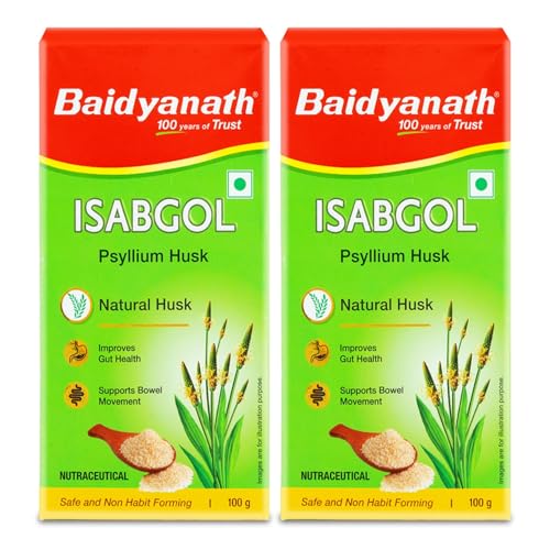 Image of Baidyanath Ayurved Isabgol(Psyllium Husk) Powder - 100 gm|Healthy Digestive Tract|Rich Source Of Dietary Fibre, Gluten Free|Effectively Relieves Constipation|Supplement For Digestion(Pack of 2)