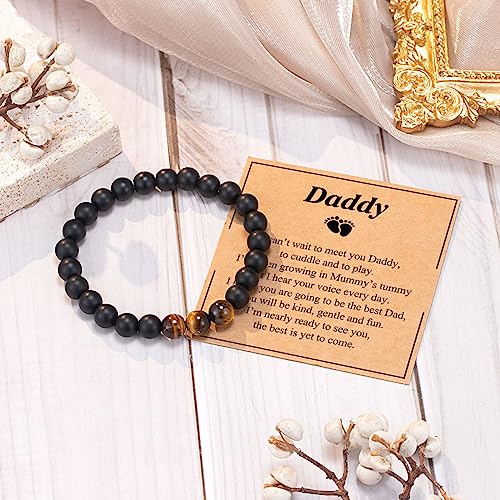 New Dad Gifts For Men, Daddy Dad To Be Gifts For 1St First Time Dad Gifts From Wife, First Fathers' Day Christmas Gifts For New Expectant Dad Bracelet, Pregnancy Announcement Gifts For Dad, New Parents Gifts For Gender Reveal #TOP4