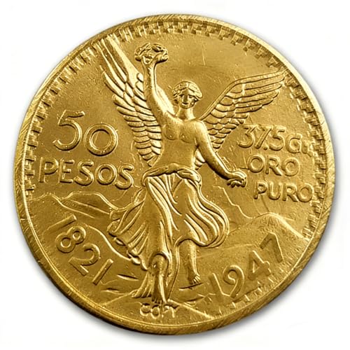 1821-1947 Centenario Mexican 50 Pesos Style Replica Coin Historical Design Replica Coin for Display Study and Cultural Reference