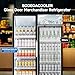 BODEGACOOLER Commercial Merchandiser Refrigerator, 2 Glass Door Display Refrigerator, 27.02 Cu.Ft Upright Beverage Display Cooler with Soft LED Light, Adjustable Shelves, 4 Strong Castors(Black)