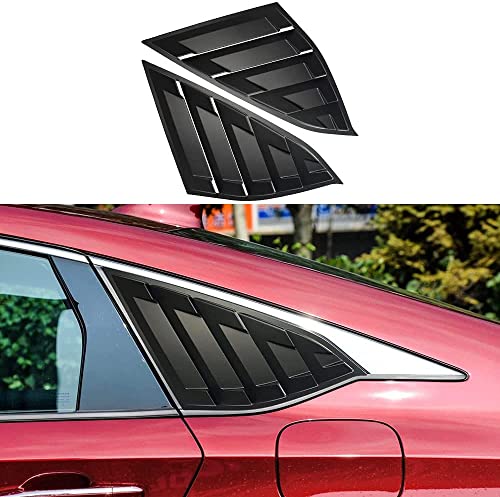 Dloveg Rear Side Window Louvers Compatible For Honda Accord 2022 2021 2020 2019 2018 Accesories Sport Style Air Vent Cover (Matte Black) #TOP4