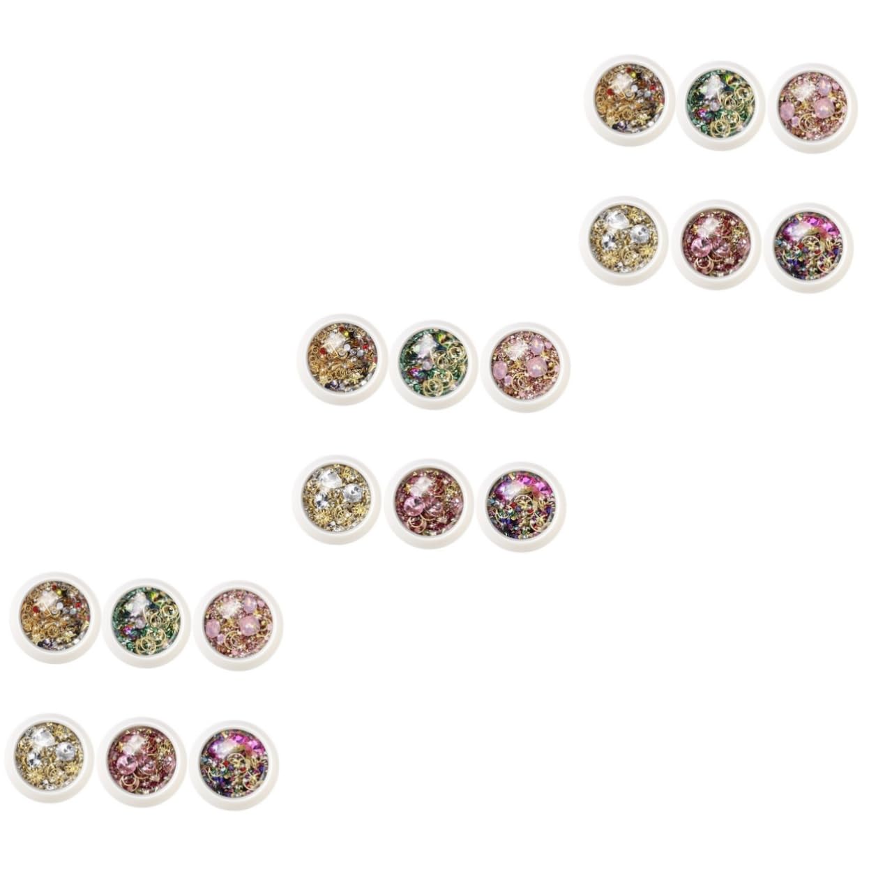 18 Set Accessori per Nail Art Decorazioni Diy per Unghie Forniture Manicure per Donne e Ragazze Materiali Leggeri e Resistenti per Unghie e Professionali