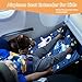 Rdttlv Baby Airplane Bed, Airplane Seat Extender for Kids，Toddler Travel Bed，Portable Kids Travel Bed, Toddler Travel Essential， Foldable Airplane Crib for Kids (Navy Blue-01)