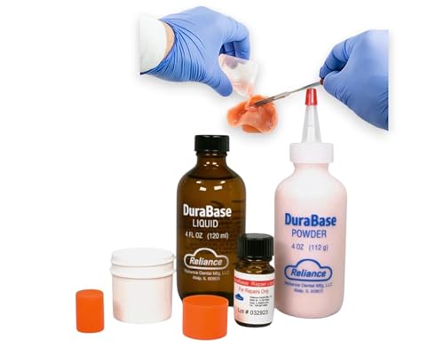 Hard Denture Reline Kit – Chairside Acrylic Repair and Rebase Conditioner for Long-Lasting Fit and Comfort