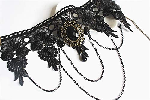 HMOOY Punk Rock Wedding Party Handmade Lace Choker...