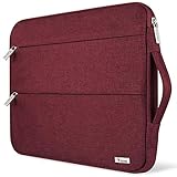 Voova Funda para portátiles 13-13.3 Pulgadas con Asa, Maletín Ordenador Compatible con MacBook Air/MacBook Pro 13, MacBook Pro 14 2021 2022 M1/MAX, 13.5 Surface Laptop 3/4, para Mujer,Rojo