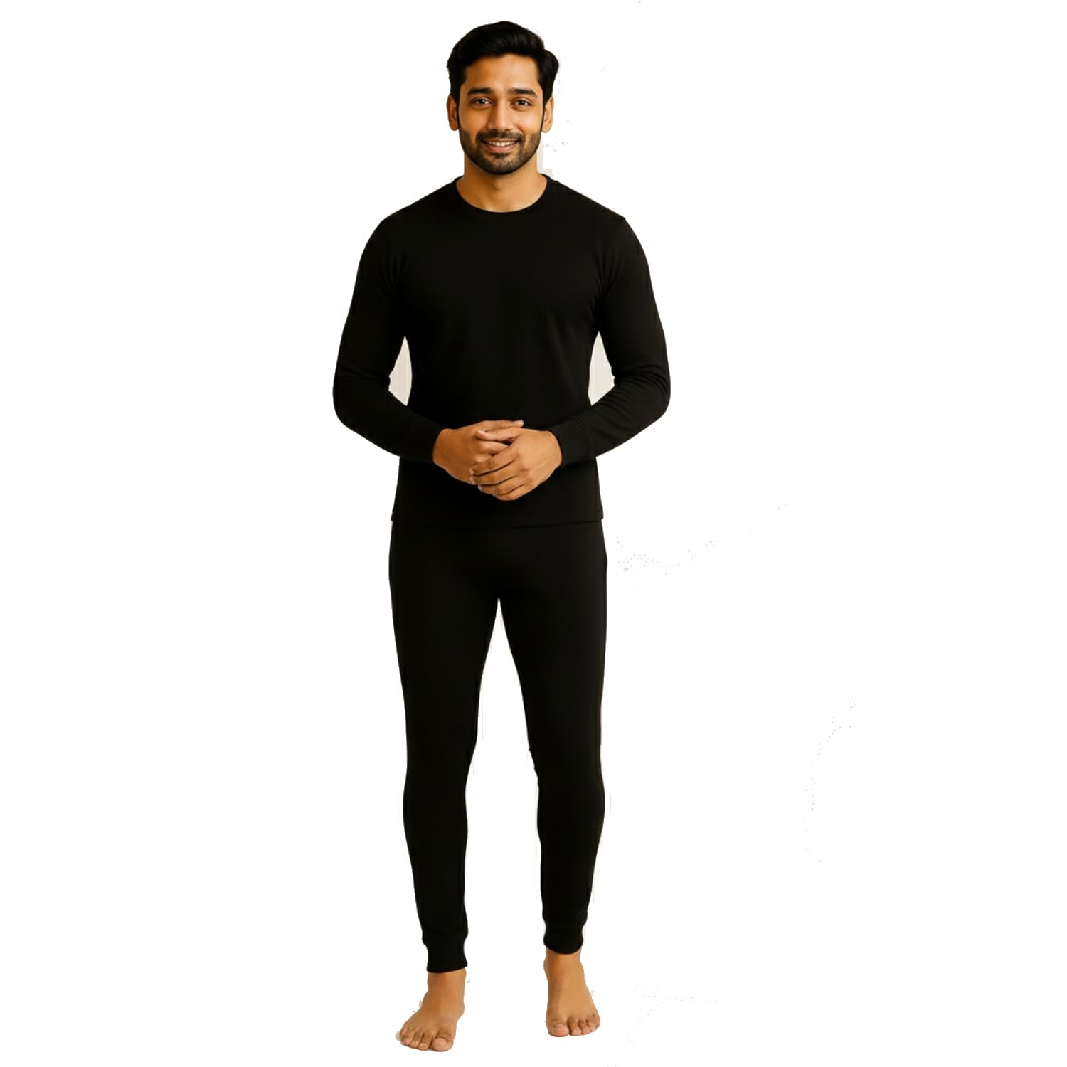 Men’s Woolen Warmth Thermal Set Cozy-Shield Body Warmer Set Round Neck Full Sleeves Thermal Top and Bottom Set(Set of 1).-image-41