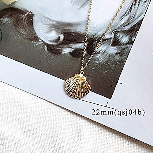 Preisvergleich Produktbild CKAWM Halskette Böhmische Muschelschale Halskette Frauen Golden Golden Böhmische Muschel Sommer Schmuck Mädchen Geschenk