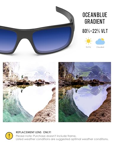 Image of BLAZERBUCK Anti-salt Polarized Replacement Lenses for Oakley Crankshaft OO9239 Sunglass
