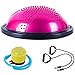 ZZALLLBilanciamento dell'emisfero Fitness con Fascia di Tensione e Mezza Palla Yoga per Massaggio Gonfiabile - Rosa