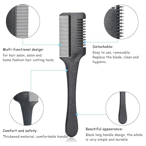 Peine para adelgazar cabello AKOAK 1 unidad negro miniatura 6