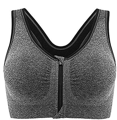 Women’s Grey Cotton Sports Bra – Free‑Size, Lightly Padded & Wire‑Free | 95 % Cotton, 5 % Spandex Soft Breathable Fabric with Stretch Comfort for Ideal for Gym, Yoga, Workout-image-2