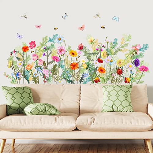 Vinilo decorativo floral adhesivo electrostático 30x90cm 2 piezas miniatura 3