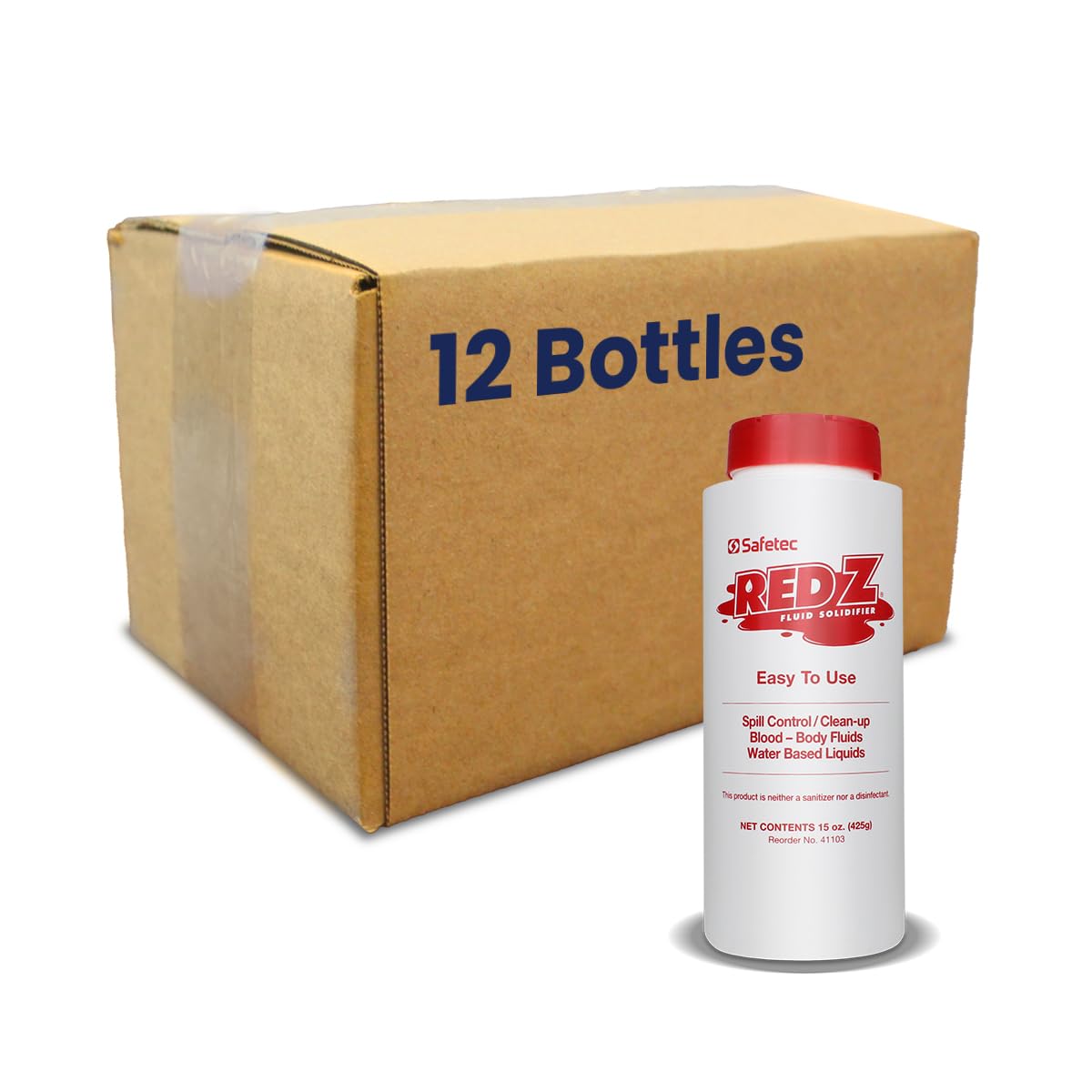 Safetec Red Z Spill Control Solidifier, 15 oz. shaker top bottle