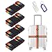 Produktbild 4 Stück Gepäckgurt Einstellbare Kofferband Travel Accessories Kofferband,mit Gepäckanhanger 2 Stück zum Sicheren Verschließen der Koffers auf Reisen und Kennzeichnen von Gepäck