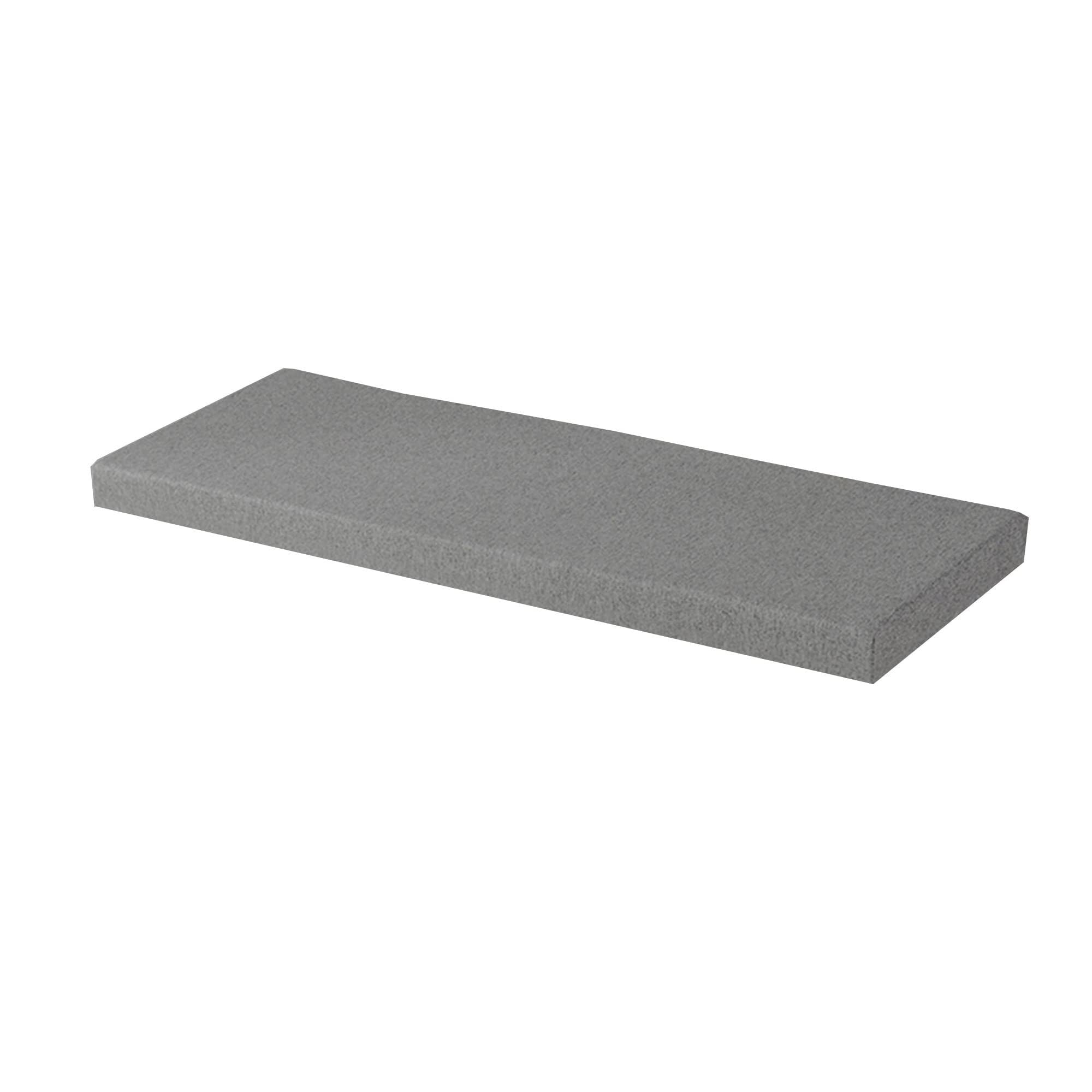 Coussin de banc gris foncé 80x30x5cm avec lanières antidérapantes pour assise de jardin et terrasse