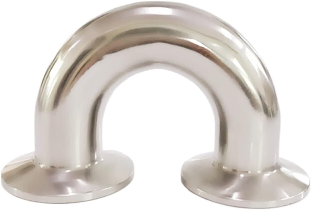 Stainless Steel Elbow 1.5''-4'' Sanitary Tri Clamp U Bend 180 Degree Elbow SS304 Stainless Steel 32mm-108mm(45mm)