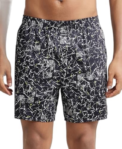 Image of Jockey NY07 Men's Super Combed Cotton Satin Weave Printed Boxer Shorts with Side Pocket