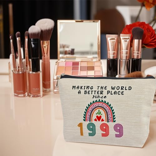 26th Birthday Gifts for Her Makeup Bags, 26th Birthday Decorations for Women, 1999 Anniversary 26 Year Old Gift Ideas for Wife, Sister, Best Friend Female, Mothers Day, Christmas Cosmetic Travel Bag 6