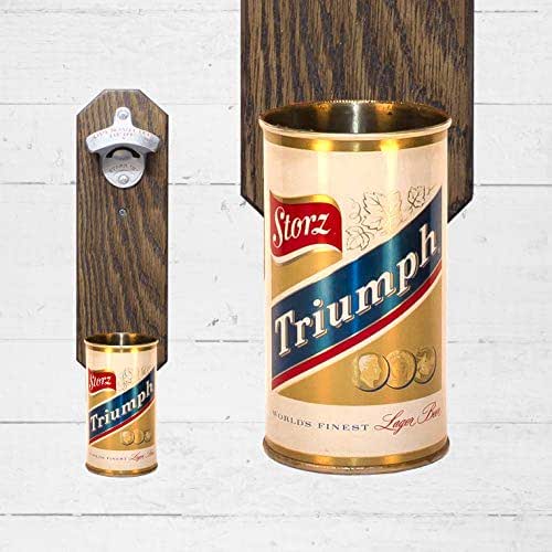 Wall Mounted Bottle Opener with Vintage Storz Triumph Beer