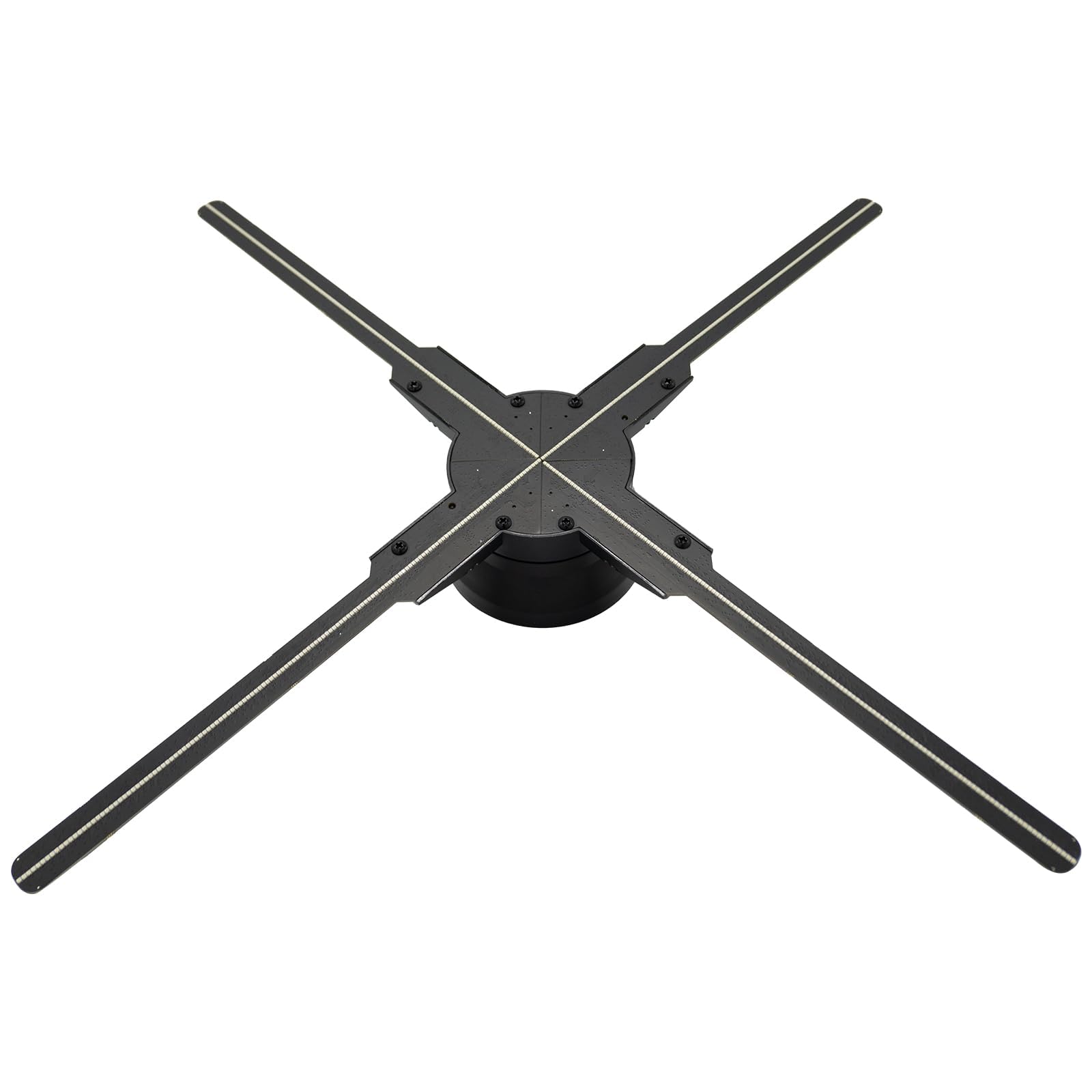 Proiettore ologramma 3D da 50 cm con WiFi e Bluetooth, ventilatore ologramma 3D con 560 LED e 2200 cd/m² e 1500 video 3D, ventilatore ologramma per mostre, centri commerciali, cinema