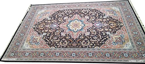 Image of High Density Export Quality Classical Pure Silk Carpet for Your Hall & Living Room 5 X 7 Feet (90x150 cm) Ivory Multi