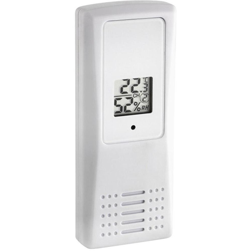 TFA Dostmann 30.3054 Klima-Monitor Radio Thermometro Higrómetro clima interior control, gris con baterías