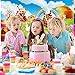 Blulu Candy Backdrop Birthday Party Banner, Sweet Donut Backdrop for Candy Party Halloween Christmas Decoration, Sweet Cartoon Landscape Baby Shower Background Photo Props, 72.8''x43.3''