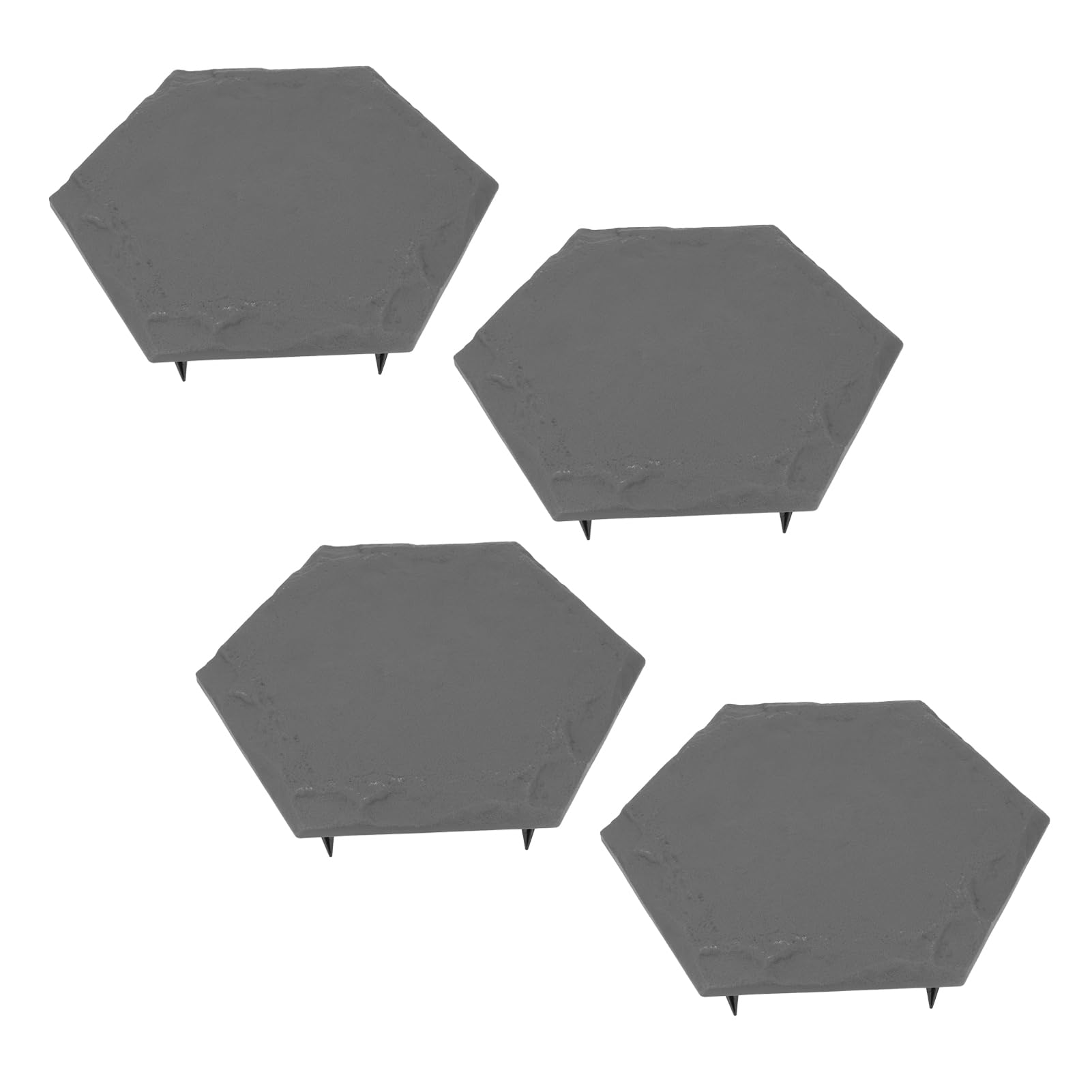 4pcs Piedras con 24 estacas de Tierra en el Suelo Resistente a la Intemperie el Camino Decorativo de jardín al Aire Libre Polipropileno (-3111240178912)
