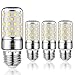 Yiizon 12 W LED Maïs ampoules, E27, 100W Ampoule à incandescence équivalent, 6000K Blanc Froid, 1200LM, Cri>80 +, non dimmable, Chandelier ampoules LED(4 PCS) (Blanc Froid E27)