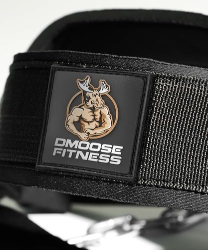 Image of DMoose Fitness Neck Harness for Weight Lifting - Soft Padded Head & Chin Strap with 30 inch Heavy Duty Steel Chain - Neck Exerciser, Trainer & Strengthener to Support Injury Recovery and Intense Workouts