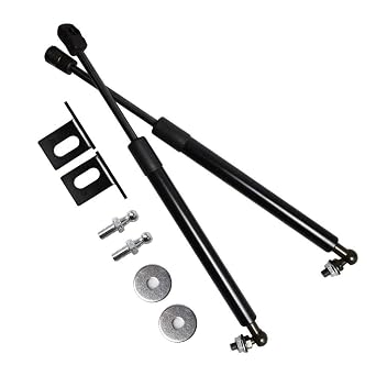 Lift Supports for Toyota Corolla E160 E170 2014-2018 Front Bonnet Hood Modify Carbon Fiber Gas Charged Shock Dampers Spring Struts Bar 2 PCS Normal Black