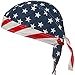 Buy Caps and Hats Doo Rag American Flag Cotton Caps One Size Mens Black