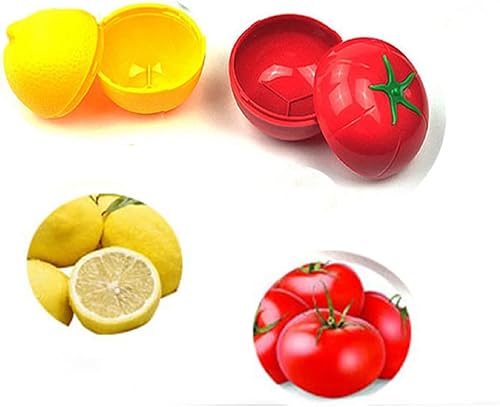 Vista 4 de MIAO JIN 4 recipientes de almacenamiento para guardar alimentos en forma de frutas y verduras para refrigerador, verduras