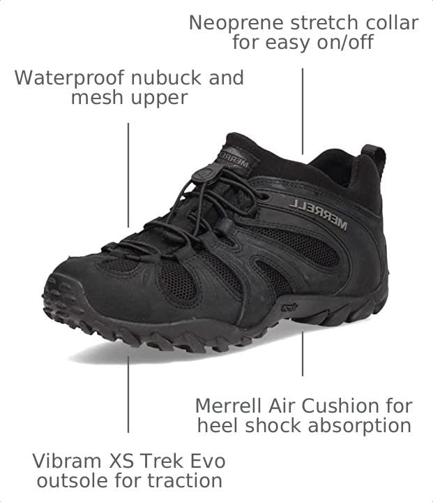 Image of Merrell Men's Moab 3 Response Tactical Industrial Shoes, Full-Grain Leather & Mesh Upper Waterproof Work Hiking Combat Boots