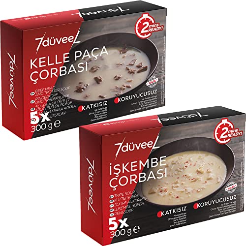 7düveeL Turkish Gourmet 5x Kalbskopf und Trabersuppe + 5x Kuttelsuppe 10erPack (5x300g + 5x300g) Fleischsuppen aus der türkischen Küche-Keine Zusätze-Keine Konservierungsstoffe Cover