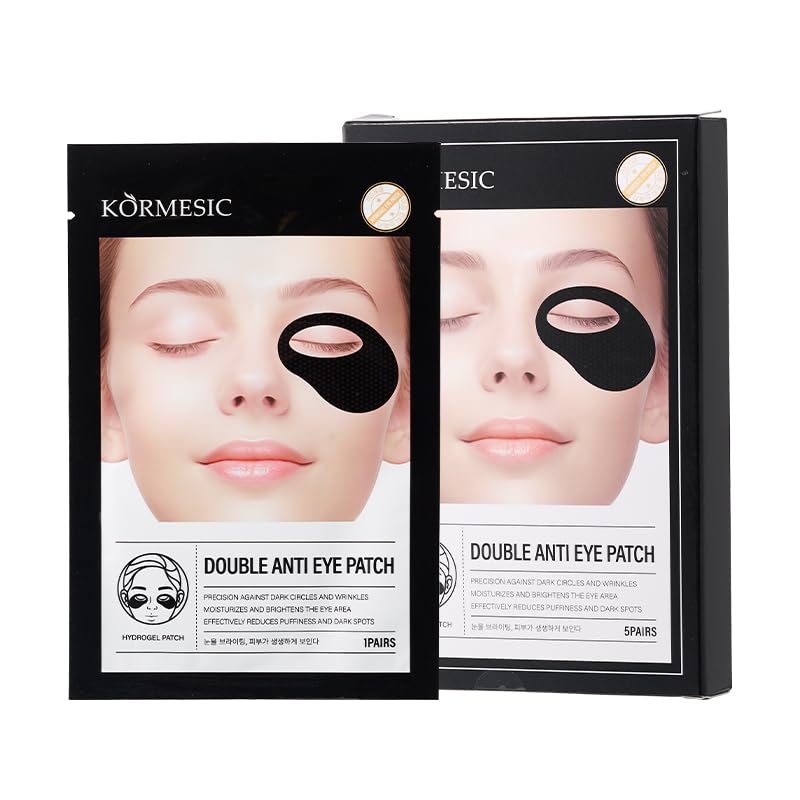 ENLIWISH Kormesic Double Anti Eye Patch for Dark Circles & Puffiness – Hydrogel Under Eye Mask for Wrinkles, Fine Lines & Tired Eyes – Moisturizing, Brightening & Firming Eye Treatment (5 Pairs)-image-25