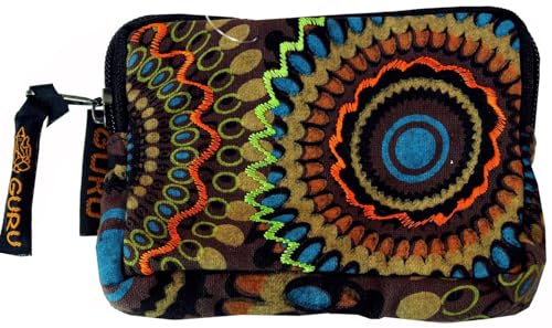 GURU SHOP Portemonnaie `Ethno` in Verschiedenen Farben - Braun, Unisex - Erwachsene, 8x12x2 cm
