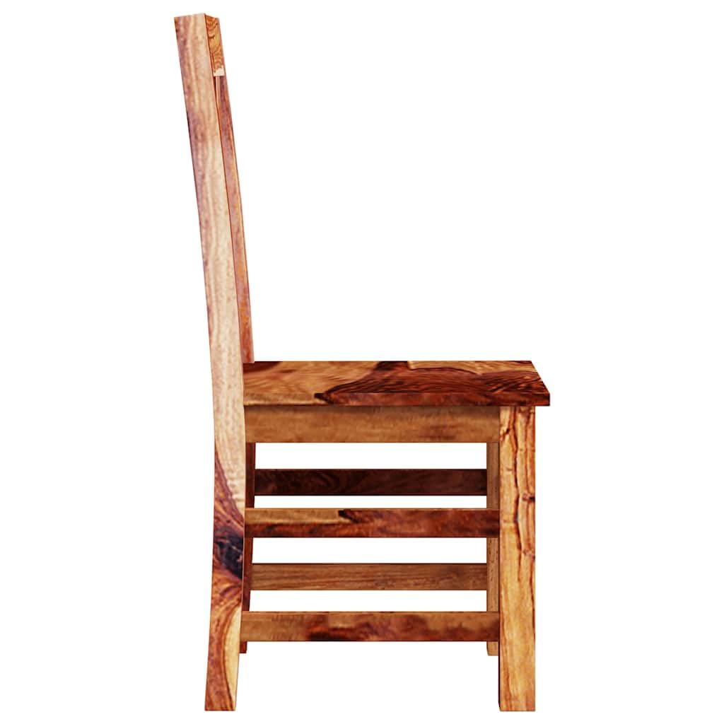 Sillas de comedor 4 piezas de madera maciza, marrón miel, 44 x 54 x 100 cm, estilo rústico, sillas de cocina para comedor, pulidas y lacadas, sillas de comedor duraderas