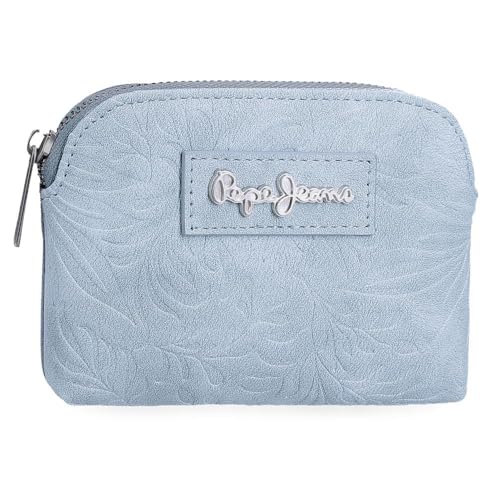 Pepe Jeans Jana Monedero Azul 11,5x8,5x1,5 cms Poliéster con Detalles en Piel Sintética by Joumma Bags
