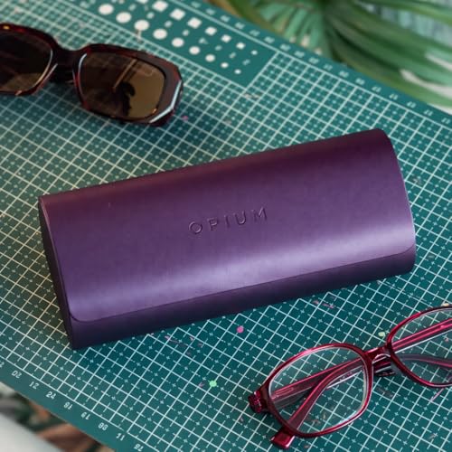 Image of opium 2 in 1 Sunglasses & Eyeglass Case | Dual Compartment Hard Shell Box for Men & Women | Protective Storage for Spectacles & Shades | Compact, Travel-Friendly Design