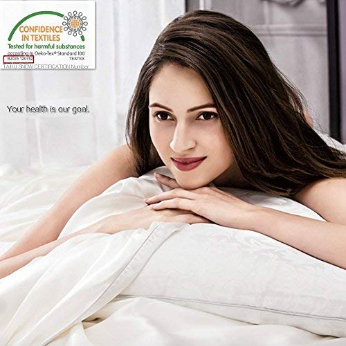 Thxsilk Silk Sheet Set 4 Pcs, 7A+ Silk Bed Sheets, Luxury Bedding Sets -Ultra Soft, Durable-100% Top Grade Mulberry Silk, Queen Size, Grey #TOP6